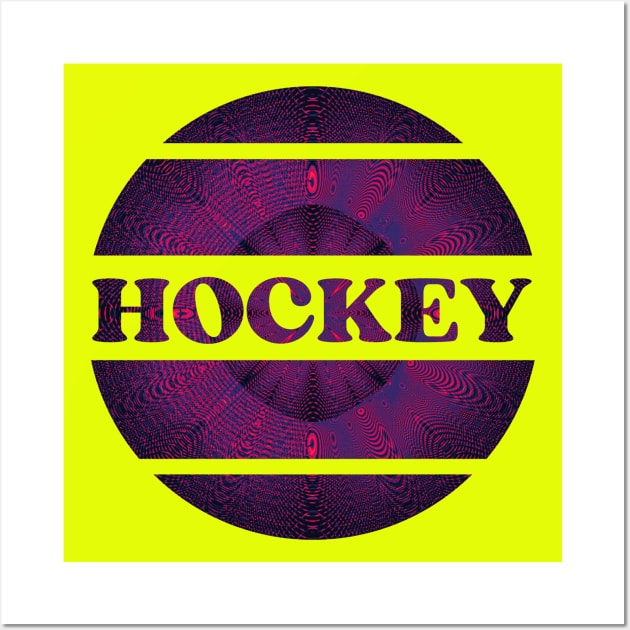 Purple Hockey explosion Wall Art by Bailamor